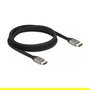 DeLOCK Cable HDMI 48 Gbps 8K 60Hz 2m Certificado, Ultra Alta Velocidad, Negro/Gris
