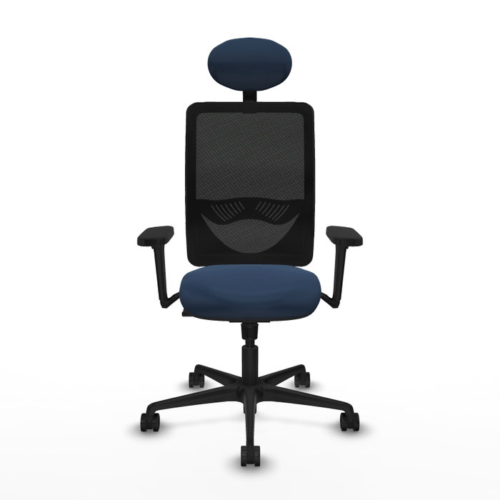 PIQUERAS Y CRESPO Silla de oficina Zulema con mecanismo Sincro, Azul marino y Negro PIQUERAS Y CRESPO Silla de oficina Zulema con mecanismo Sincro, Azul marino y Negro
