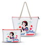 Disney Blancanieves Neceser Bolsa de Aseo Soleil Sweet para Playa, 1 Compartimento, Cierre Cremallera, Poliéster, Blanco, 3L