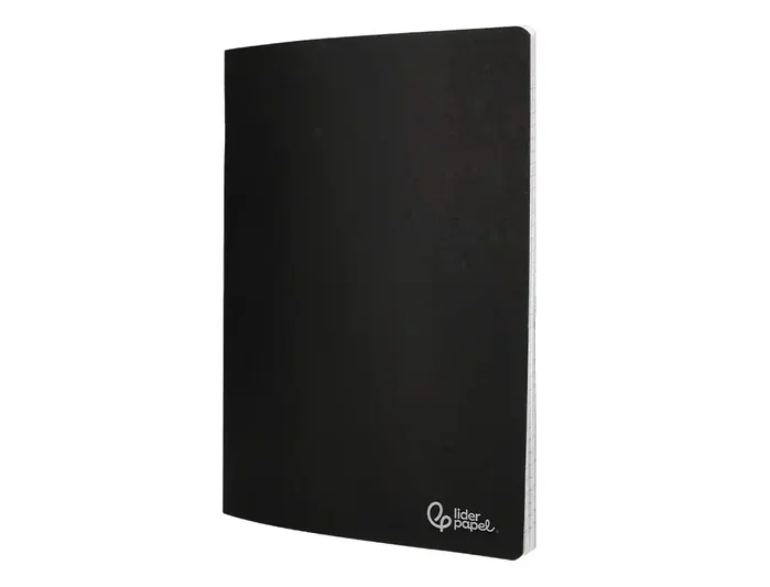 Liderpapel Libreta tapa negra A5 de 80 hojas lisas con doble margen