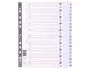 Exacompta Separadores Cartulina Blanca A-Z Juego de 20 Separadores DIN A4 11 Taladros