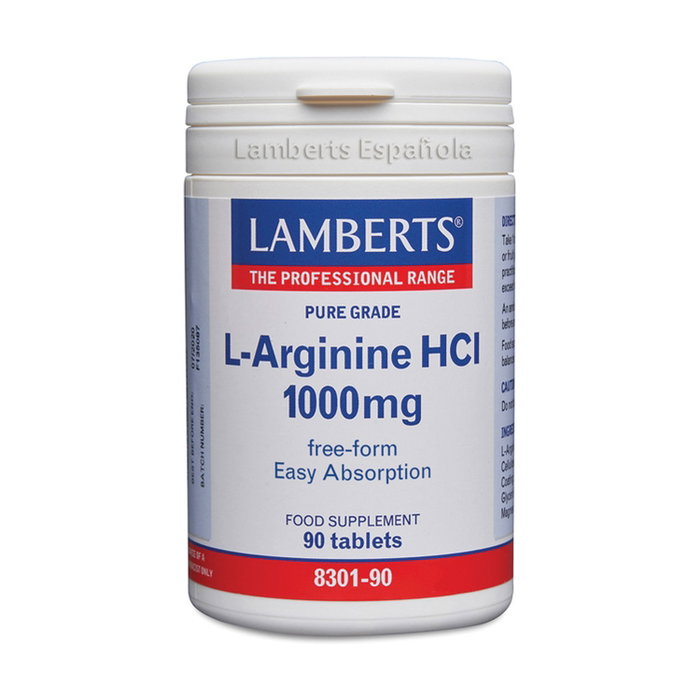 Lamberts L-Arginina HCL 1000mg 90 tabletas Lamberts L-Arginina HCL 1000mg 90 tabletas