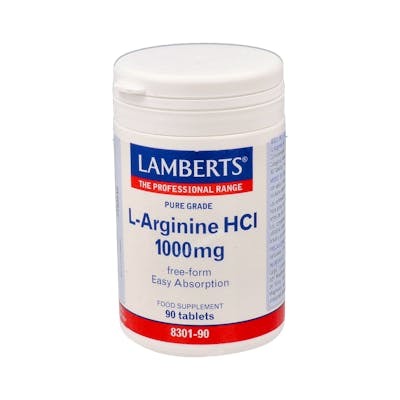 Lamberts L-Arginina HCL 1000 mg 90 tabletas Lamberts L-Arginina HCL 1000 mg 90 tabletas