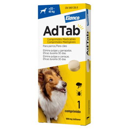Elanco Adtab 900 mg 1 Comprimido Masticable para Perros de 22-45 kg