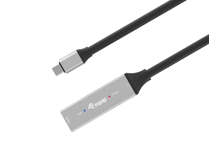Equip 133356 Cable USB 3.2 Gen 1 (5 Gbit/s) USB-C Macho a USB-C Hembra, Longitud 5 m, Negro