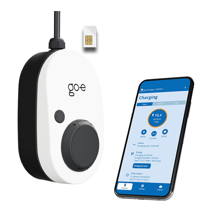 go-eCharger Gemini 2.0 Cargador 11 kW (16A 3 Fases) Negro/Blanco (sin cable)