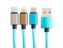 Wondee Cable de Carga 3 en 1 Squishmallows Tatiana 1.2 m - Micro USB, USB-C, Lightning - Carga Rápida y Trenzado