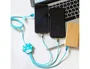 Wondee Cable de Carga 3 en 1 Squishmallows Tatiana 1.2 m - Micro USB, USB-C, Lightning - Carga Rápida y Trenzado