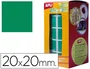 Apli Gomets Cuadrados 20mm Verde Rollo de 1770 Unidades
