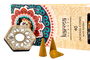 DKD Home Decor Incienso Cono Indio Mandala Color Rosa y Verde Set de 40 piezas (48 Unidades) 4 x 16 x 6 cm