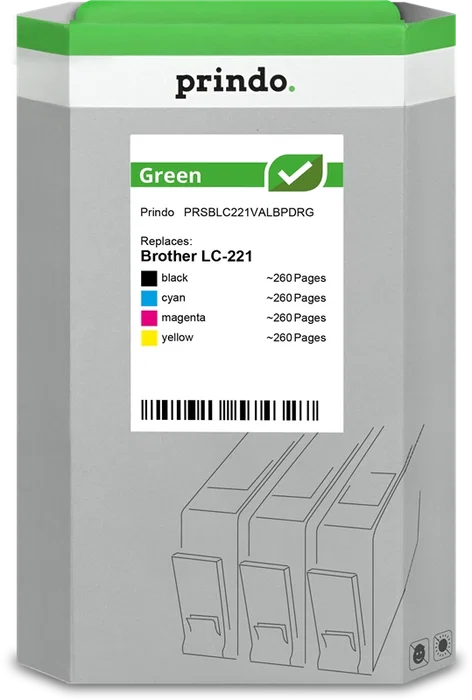 Prindo Green Multipack Negro, Cian, Magenta y Amarillo Prindo Green Multipack Negro, Cian, Magenta y Amarillo