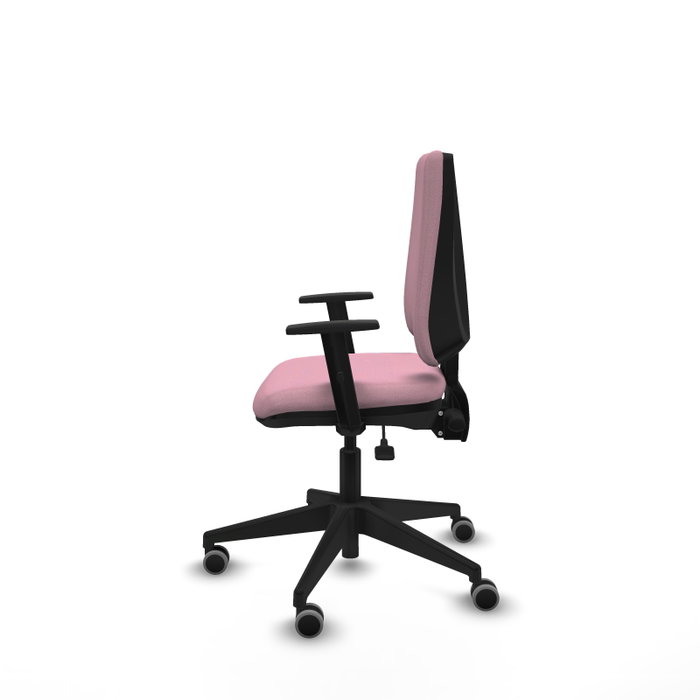 PIQUERAS Y CRESPO Silla de oficina Elche Rosa con mecanismo Asincro