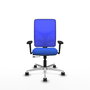 PIQUERAS Y CRESPO Silla de oficina Motilla con mecanismo Sincro/Traslack Azul