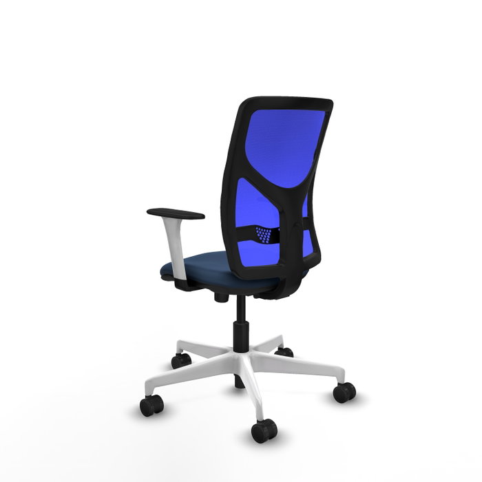 PIQUERAS Y CRESPO Silla de oficina Motilla con mecanismo Sincro, Azul marino y azul