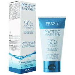 PRAXIS Proteo Sunscreen Spf50+ Crema Antiedad Facial con Proteoglicanos y Ácido Hialurónico 60ml