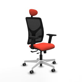PIQUERAS Y CRESPO Silla de oficina Motilla con mecanismo Sincro/Traslack Naranja oscuro/Negro