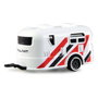 AMEWI RC Pickup 22680 con Caravana, Die-Cast Metal 1:64, Listo para Usar (RTR), Azul y Blanco, Radio Control 2.4 GHz, Batería Recargable, Para Niños +6 Años