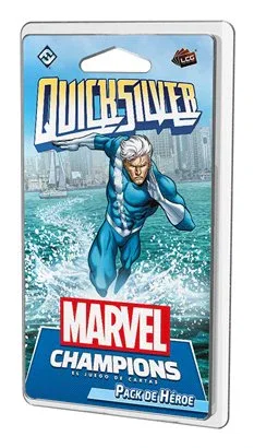Asmodee Marvel Champions - Expansión de Juego de Cartas Coleccionable: Quicksilver, Mazo de Héroe con 40 Cartas Listo para Jugar, Aspecto Protección, Incluye Nuevas Cartas, PEGI 14