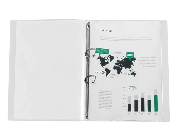 Liderpapel Carpeta Canguro 2 Anillas 25 mm Mixtas Polipropileno DIN A4 Transparente