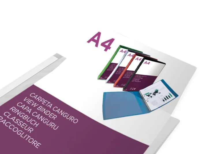 Liderpapel Carpeta Canguro 2 Anillas 25 mm Mixtas Polipropileno DIN A4 Transparente