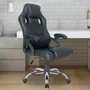 Equip 651016 Silla de Oficina y Ordenador Ergonómica con Asiento y Respaldo Acolchado en Negro PU - Reposabrazos Acolchado, 5 Ruedas