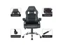 Equip 651016 Silla de Oficina y Ordenador Ergonómica con Asiento y Respaldo Acolchado en Negro PU - Reposabrazos Acolchado, 5 Ruedas