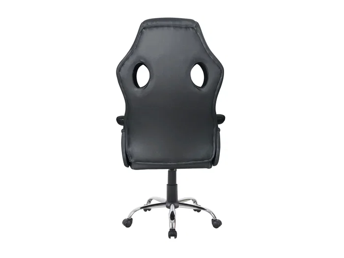 Equip 651016 Silla de Oficina y Ordenador Ergonómica con Asiento y Respaldo Acolchado en Negro PU - Reposabrazos Acolchado, 5 Ruedas