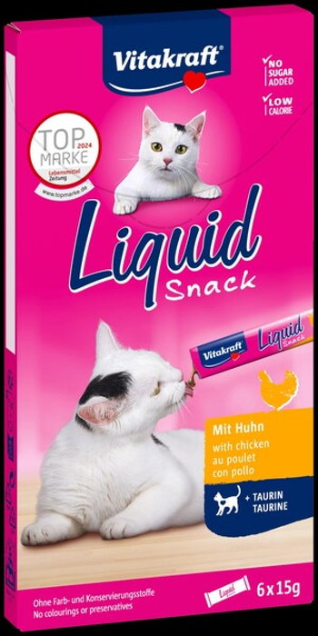 Vitakraft Snack Líquido de Pollo con Taurina para Gatos (11x6 unidades) Vitakraft Snack Líquido de Pollo con Taurina para Gatos (11x6 unidades)