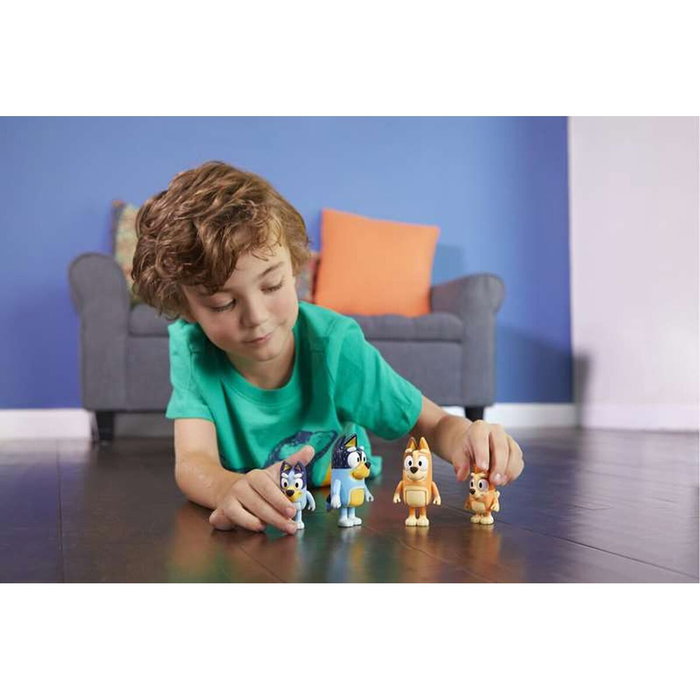 Moose Toys Pack de 4 Figuras de la Familia Bluey