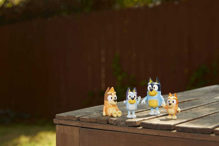 Moose Toys Pack de 4 Figuras de la Familia Bluey