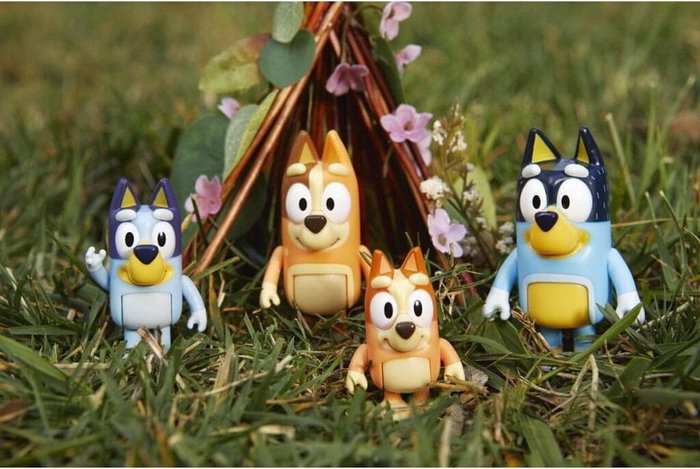 Moose Toys Pack de 4 Figuras de la Familia Bluey