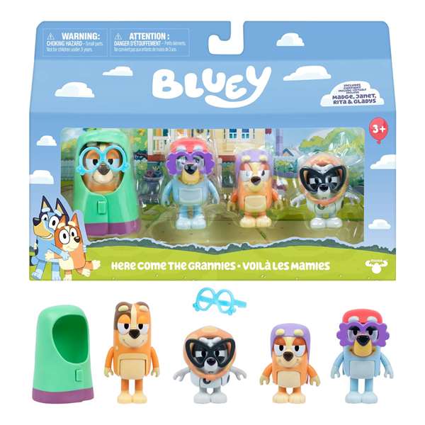 Moose Pack de 4 Figuras de la Familia Bluey