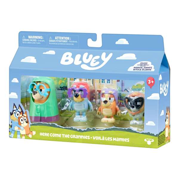 Moose Pack de 4 Figuras de la Familia Bluey