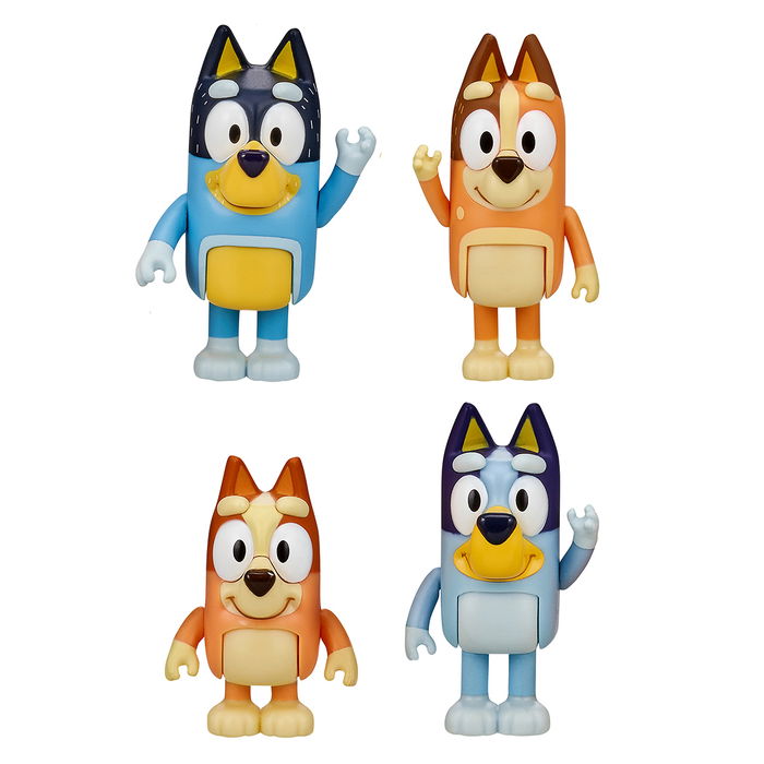Moose Pack 4 Figuras Familia Bluey 13009 Juguete +3 años