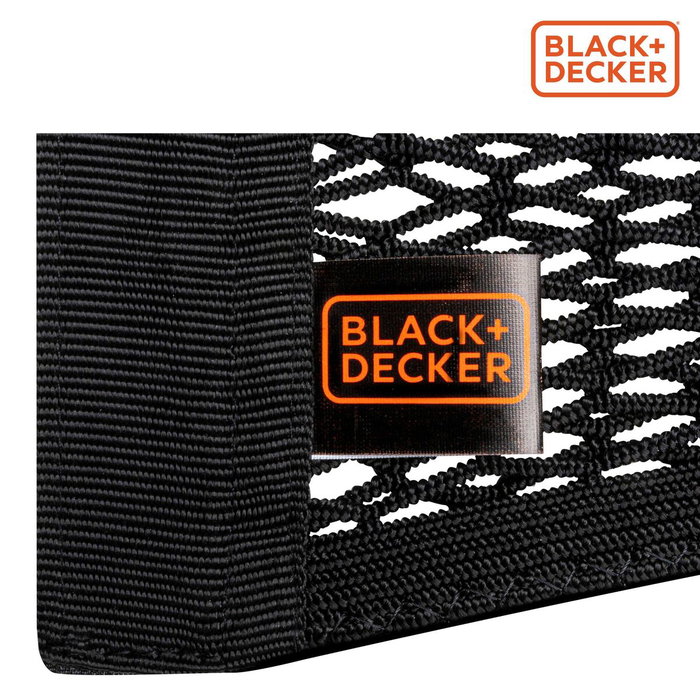 Black+Decker Red de almacenamiento para automóvil 4 piezas Negro