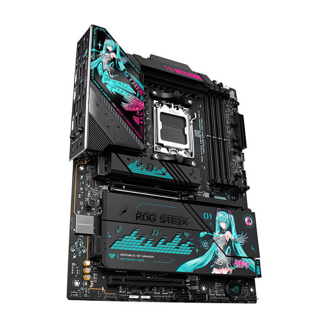 ASUS ROG STRIX X870E-H GAMING WIFI7 Hatsune Miku Edition ATX Placa Base AM5 AMD X870E, HDMI, USB4, 4xM.2, DDR5, Wi-Fi 7