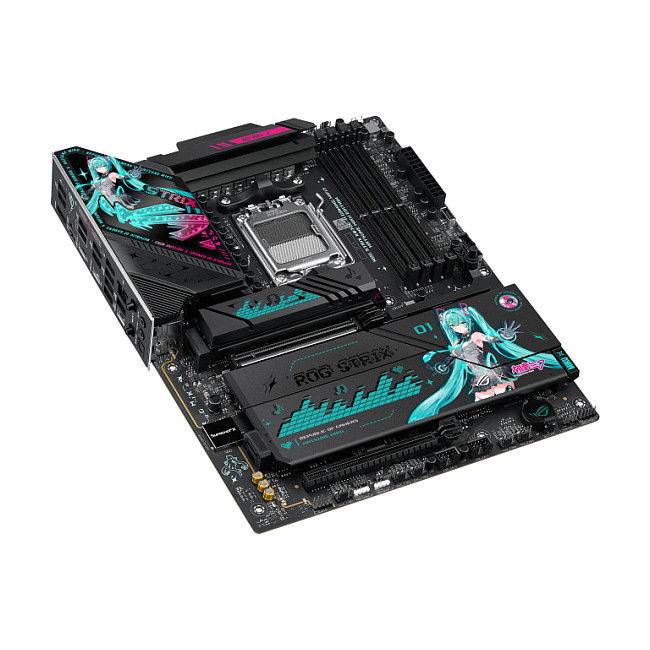 ASUS ROG STRIX X870E-H GAMING WIFI7 Hatsune Miku Edition ATX Placa Base AM5 AMD X870E, HDMI, USB4, 4xM.2, DDR5, Wi-Fi 7