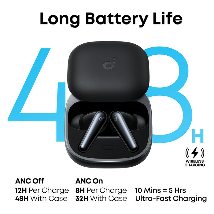 Anker Soundcore Liberty 5 Auriculares Inalámbricos Bluetooth, Negro, Llamadas/Música, IP55