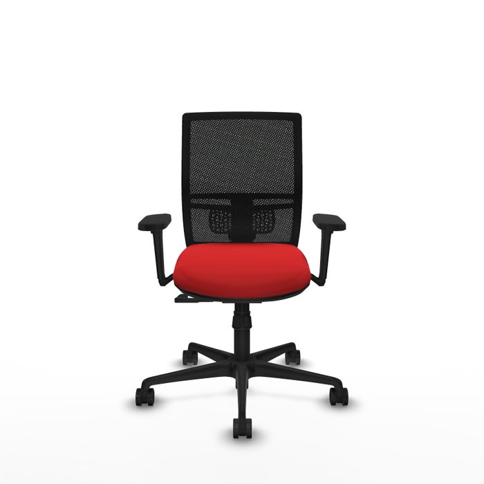 PIQUERAS Y CRESPO Silla de oficina Yunquera Rojo/Negro con Mecanismo Sincro PIQUERAS Y CRESPO Silla de oficina Yunquera Rojo/Negro con Mecanismo Sincro