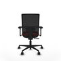 PIQUERAS Y CRESPO Silla de oficina Yunquera Rojo/Negro con Mecanismo Sincro