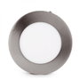 Luminaria de techo LED 6W 600Lm 6000K Circular Níquel Satinado