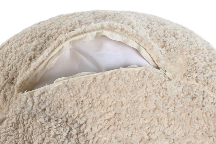 DKD Home Decor Cojín Suelo Boho Crudo Bucle 1c24 50 x 50 x 40 cm