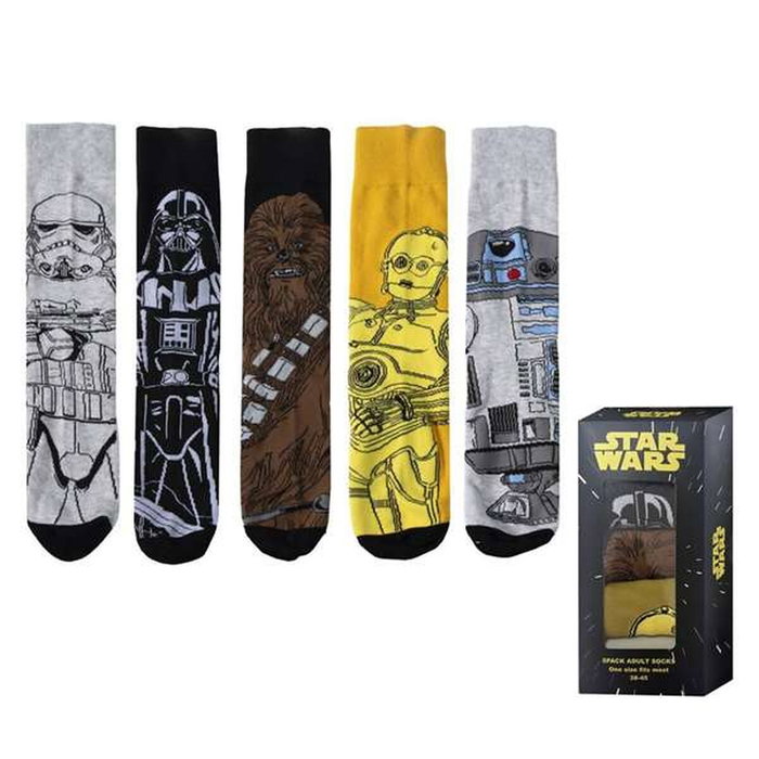 Cerdá Pack de 5 Pares de Calcetines Star Wars Talla 38-45 Cerdá Pack de 5 Pares de Calcetines Star Wars Talla 38-45