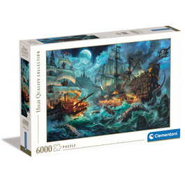 Clementoni Puzzle Batalla de los Piratas 6000 Piezas