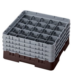 CAMBRO Cesta de lavado 25 compartimentos Castaño