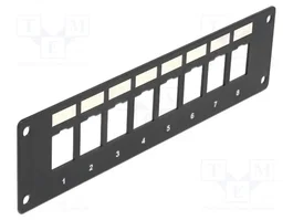 DeLOCK Panel de montaje Keystone de 8 puertos para montaje empotrado