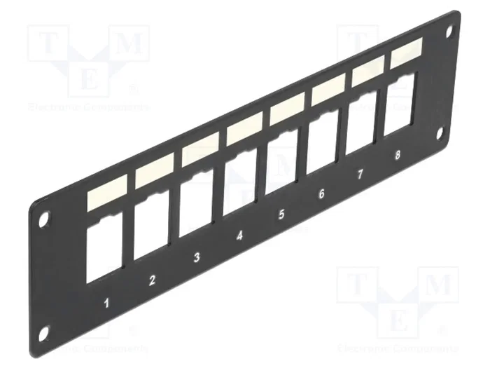 DeLOCK Panel de montaje Keystone de 8 puertos para montaje empotrado DeLOCK Panel de montaje Keystone de 8 puertos para montaje empotrado