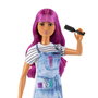 Barbie Gtw36 Muñeca Yo Quiero Ser Peluquera con Pelo Morado Largo, Incluye Secador, Cepillo y Pinzas para el Pelo, para Niñas a Partir de 3 Años