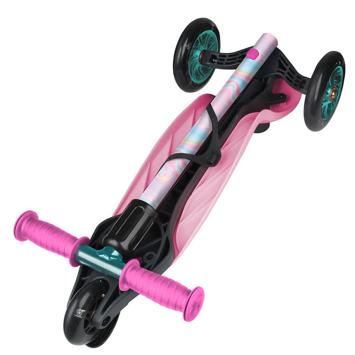 Barbie Patinete 3 Ruedas con Luces LED para Niños de 2 a 6 Años Ajustable y Plegable