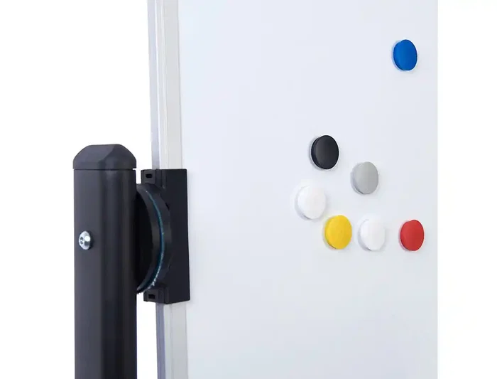 Rocada Pizarra Blanca Vitrificada Magnética Volteable Doble Cara 90x120 cm con Soporte y Ruedas